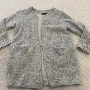 Zara Grey Long Cardigan Jacket with two pockets
